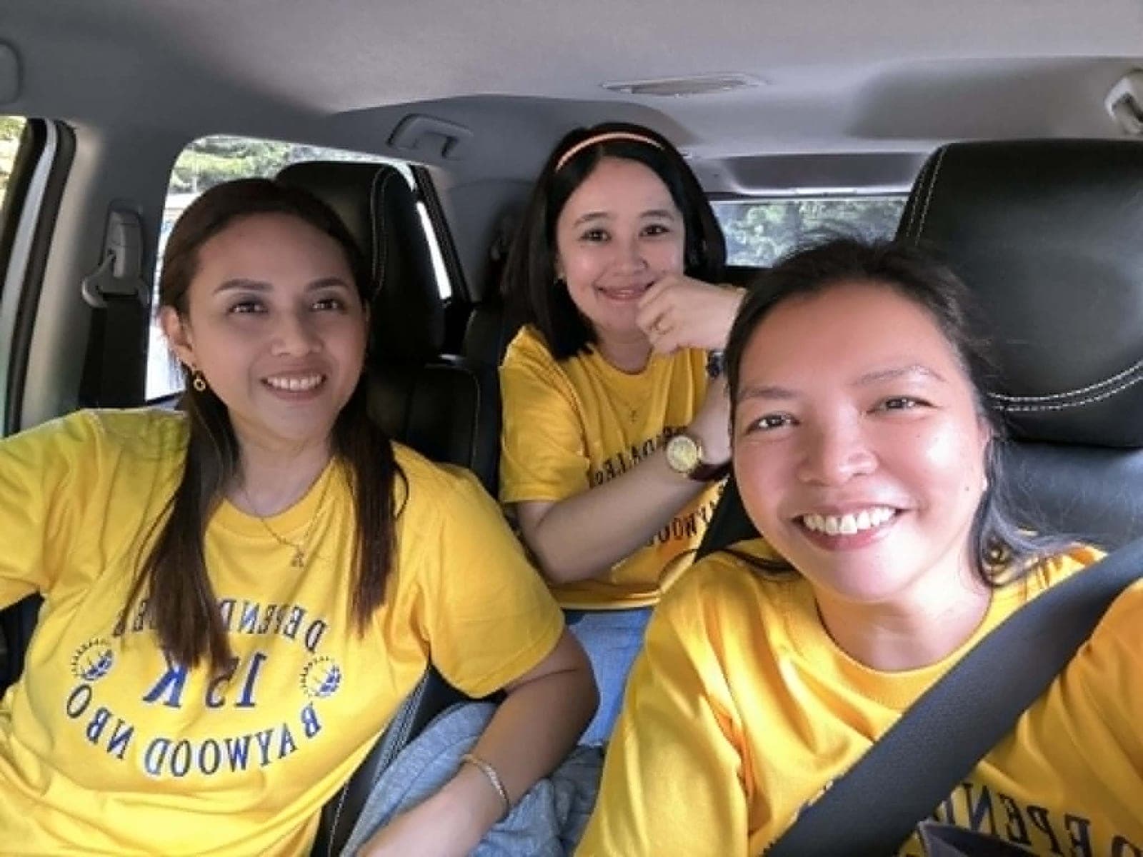 Ruth Abestilla with teammates on the way to a Sun Life event
